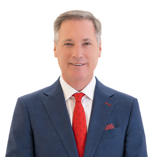 Robert P. Charbonneau, commercial litigation, bankruptcy, and restructuring attorney at Agentis Legal Advocates & Advisors, wearing a blue suit and red tie against a white background.
