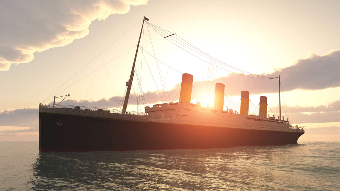 The RMS Titanic sailing into the sunset, symbolizing how hidden risks and governance failures beneath the surface can endanger even the grandest ventures—echoing the $218 million Titanic bankruptcy case where transparency and oversight came under scrutiny.
